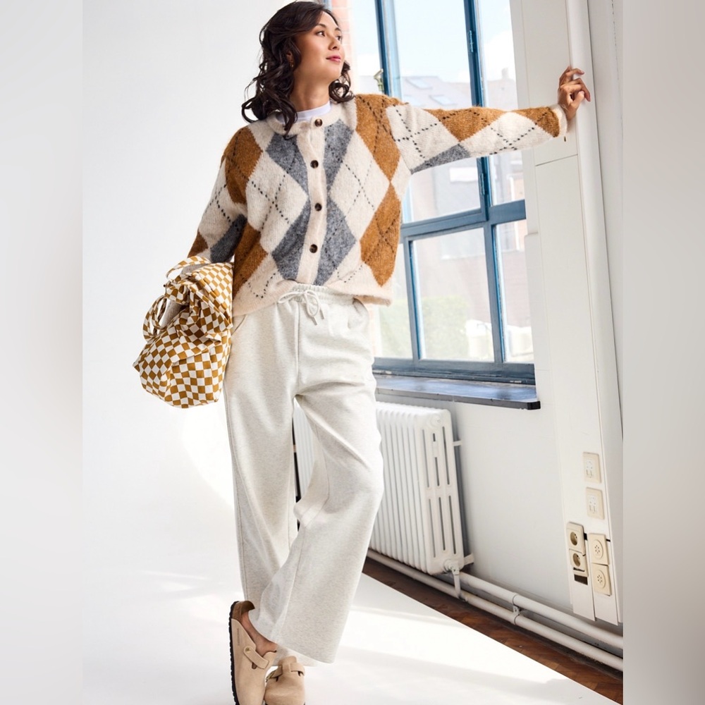 Primark Oversized Argyle Patterned Women's Sweate… - image 2